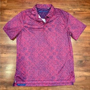 Robert Graham Polo Golf Shirt Mens Large Classic Fit Geometric Multicolor